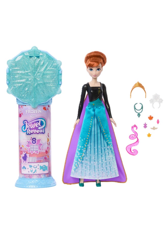 Disney Frozen Anna Fashion Doll & Accessories with 8 Surprises, Including Snowflake Gem Box, Ring for Child & 9 Play Pieces, Inspired by Movie - Image 5